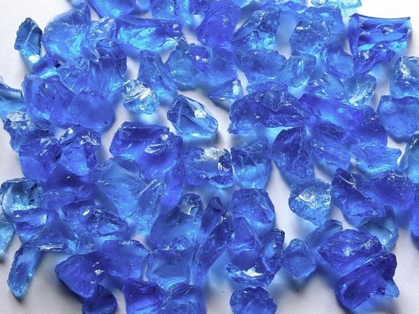 glass stones | glass chunks blue | cobalt blue 20-40 mm